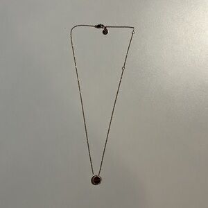 Michael Kors Rose Gold Circle Pendant Necklace